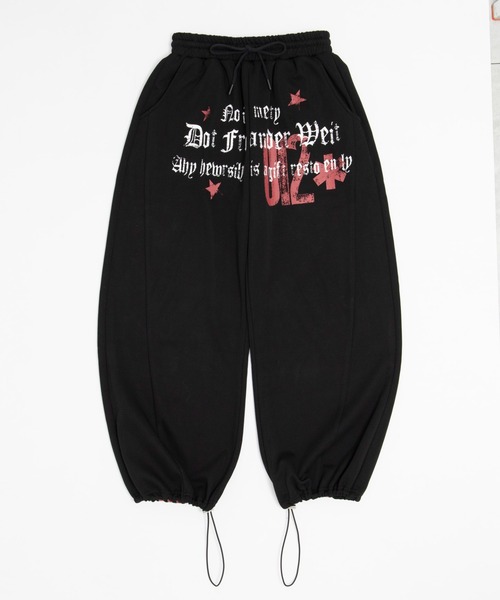 パンツ Y2Kフロント＆バックプリントスウェットパンツ レディース