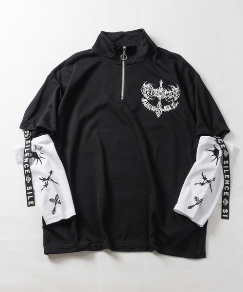 「JOHN'S CLOSET」 長袖カットソー LARGE ブラック レディース_画像4