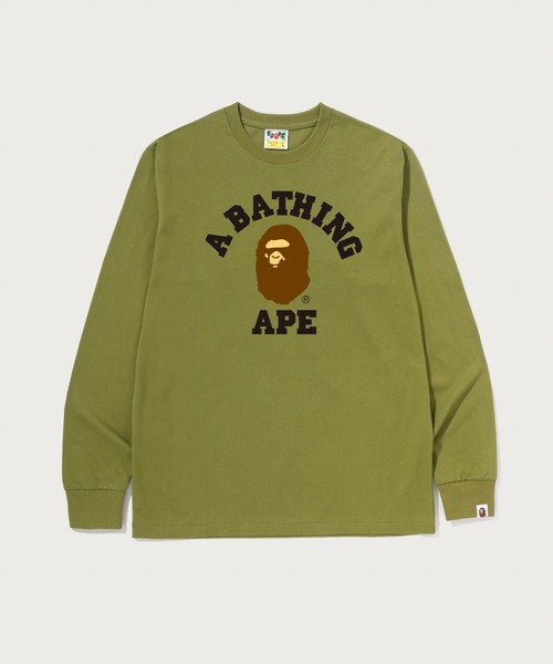 A BATHING APE（アベイシングエイプ） tシャツ COLLEGE LS TEE メンズ