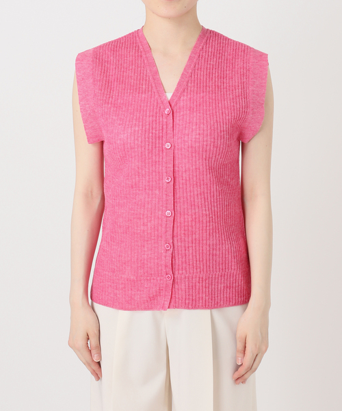 NOBLE（ノーブル） ベスト ジレ 「洗える」スポンジリブシアーニット