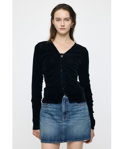 MOUSSY（マウジー） カーディガン 「26年AW新作」SHEER VELOUR