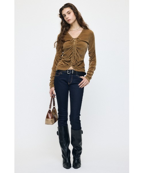 MOUSSY（マウジー） カーディガン 「26年AW新作」SHEER VELOUR