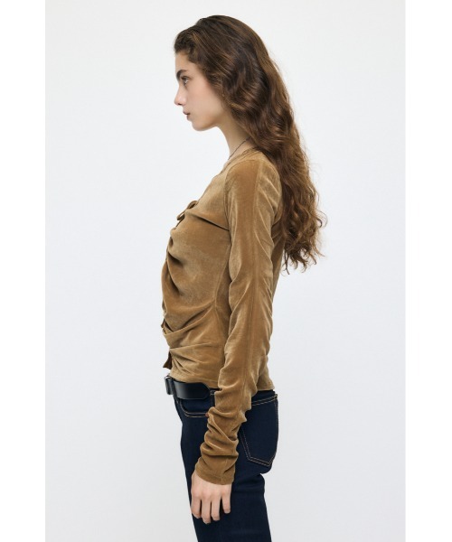 MOUSSY（マウジー） カーディガン 「26年AW新作」SHEER VELOUR