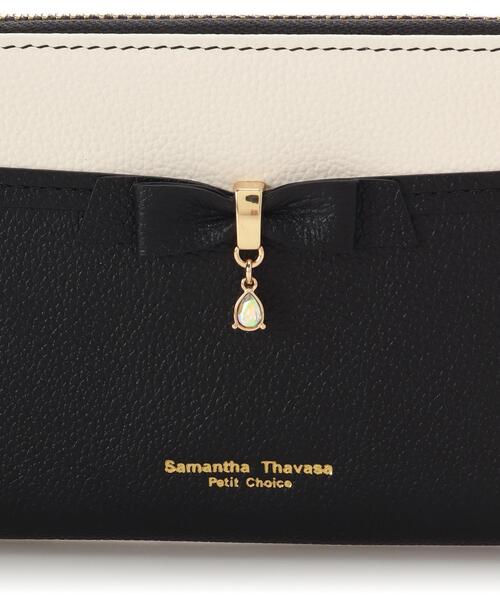 サマンサタバサ プチチョイス 長財布 バイカラーリボン 新品未使用 本革 Samantha Thavasa Petit Choice（サマンサタバサプチチョイス） 長財布
