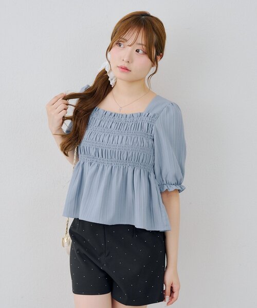continuer de NICE CLAUP パンツ キラキラビジューショートパンツ