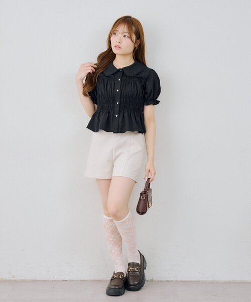 continuer de NICE CLAUP パンツ キラキラビジューショートパンツ