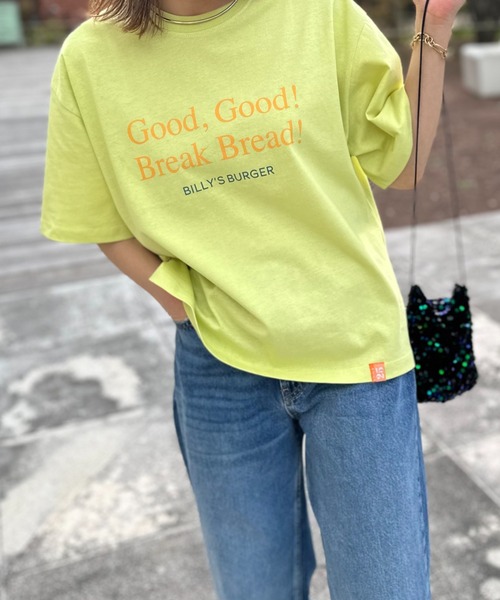 「mi via loca」 半袖Tシャツ FREE ライム レディース_画像2