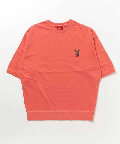 「PLAYBOY」 半袖Tシャツ L レッド メンズ_画像2