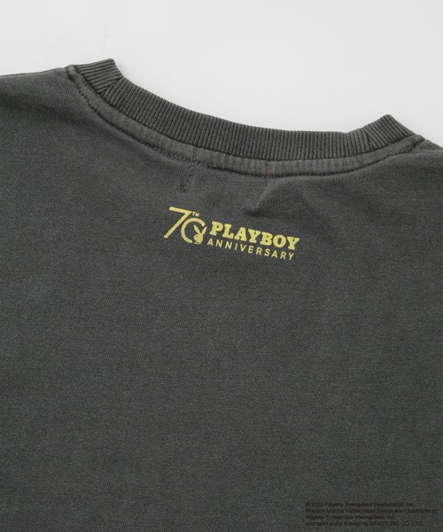 「PLAYBOY」 半袖Tシャツ L レッド メンズ_画像8