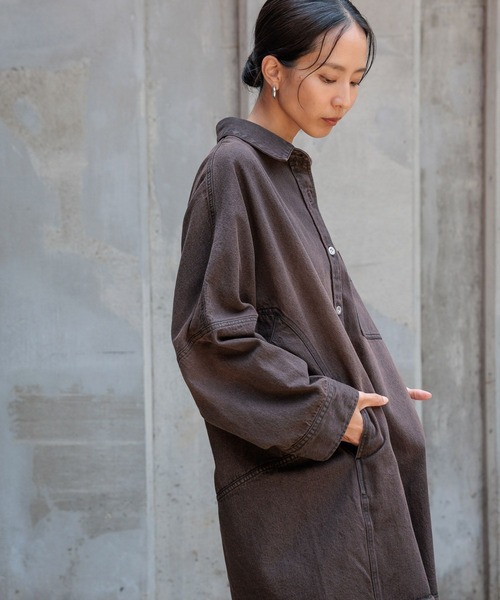 HEREIAM ワンピース 「HEREIAM」コクーンデニムシャツワンピース
