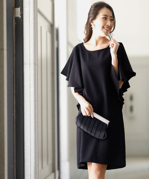 オンライン限定商品 ドレス 袖フレアドレスワンピース 税込