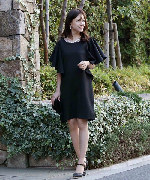 オンライン限定商品 ドレス 袖フレアドレスワンピース 税込