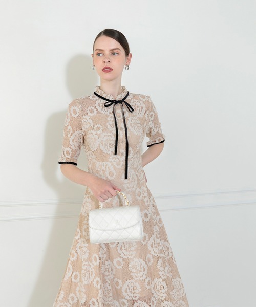 ドレス 総レースベロアリボン花柄ドレス ワンピース 結婚式 Zozotown Paypayモール店 通販 Paypayモール