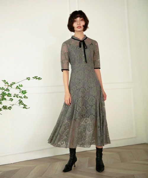 ドレス 総レースベロアリボン花柄ドレス ワンピース 結婚式 Zozotown Paypayモール店 通販 Paypayモール