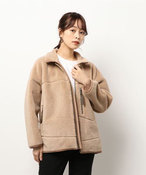 超ポイントバック祭 ジャケット ブルゾン Fake Mouton Blouson ジャケット レディースファッション ファッション 17 195 Www Harmonypest Com
