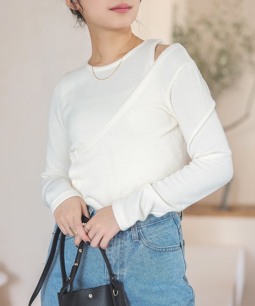 Isn't She？ tシャツ 2セットアシンメトリートップス レディース