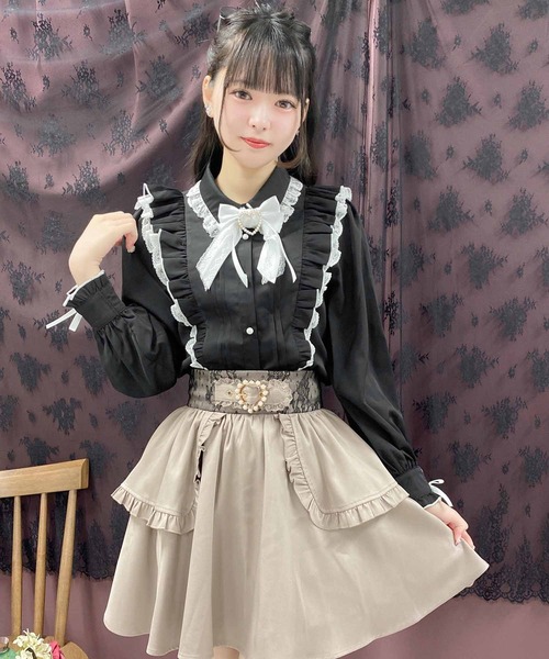 【タグ付き】ROJITAロジータ 森ガール 平成 ブラウス ROJITA（ロジータ） シャツ ブラウス ラッフルハートブローチブラウス