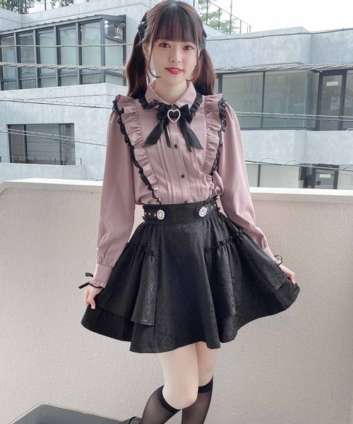 ROJITA（ロジータ） シャツ ブラウス ラッフルハートブローチブラウス