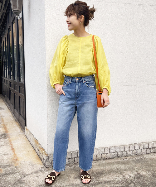 Spick＆Span シャツ ブラウス ボリュームスリーブラミーブラウス