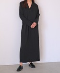 ドレス ディープVネックサッシュベルトワンピースの詳細画像4