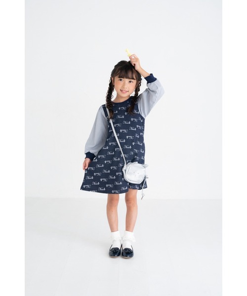 nino（ニノ） ワンピース ninoロゴジャガードワンピース キッズ