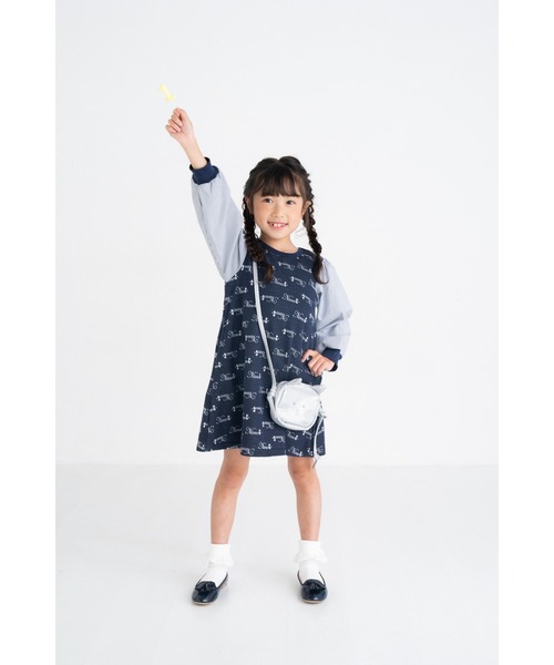 nino（ニノ） ワンピース ninoロゴジャガードワンピース キッズ