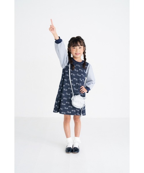 nino（ニノ） ワンピース ninoロゴジャガードワンピース キッズ