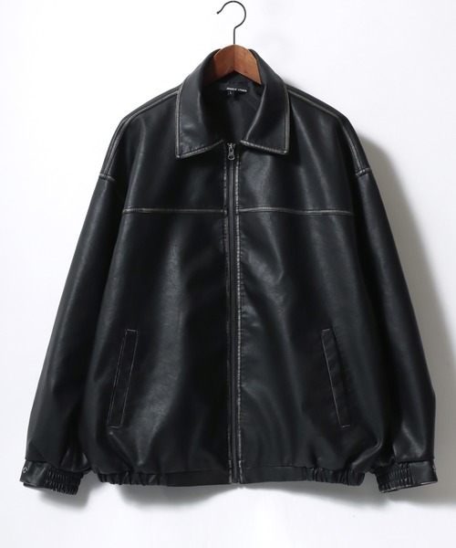 Lazar ブルゾン アウター Vintage PU Leather Jacket/オーバー