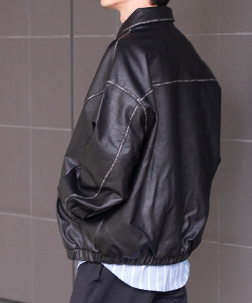 Lazar（ラザル） ブルゾン アウター Vintage PU Leather Jacket