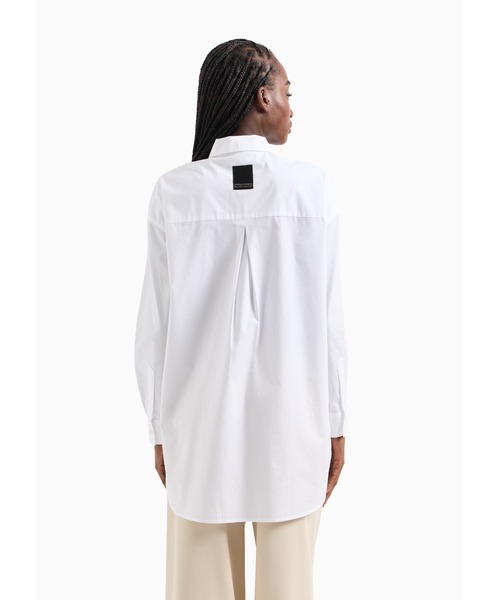 ブラウス シャツ 「A|X アルマーニ エクスチェンジ」ロングコットンシャツ レディース ARMANI EXCHANGE ブラウス シャツ 「A|X アルマーニ