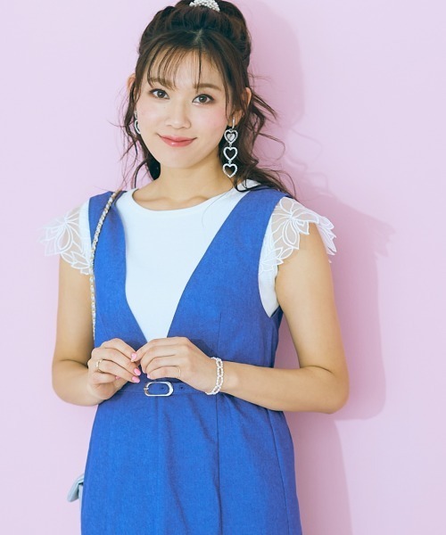 大きいサイズ レディース トップス  袖レースデザインニットトップス marun marun ニット セーター 「大きいサイズ」 袖レースデザイン