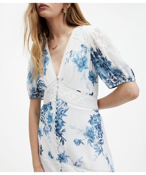ALLSAINTS ワンピース DINAH LACE DEKORAH FLORAL MAXI DRESS