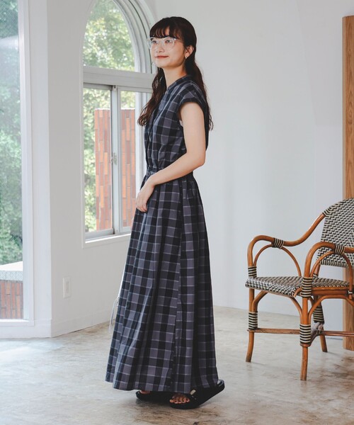 HYSTERIC GLAMOUR ワンピース ギンガムチェック 半袖 フレア BEAMS HEART ワンピース ギンガムチェック スキッパー フレア