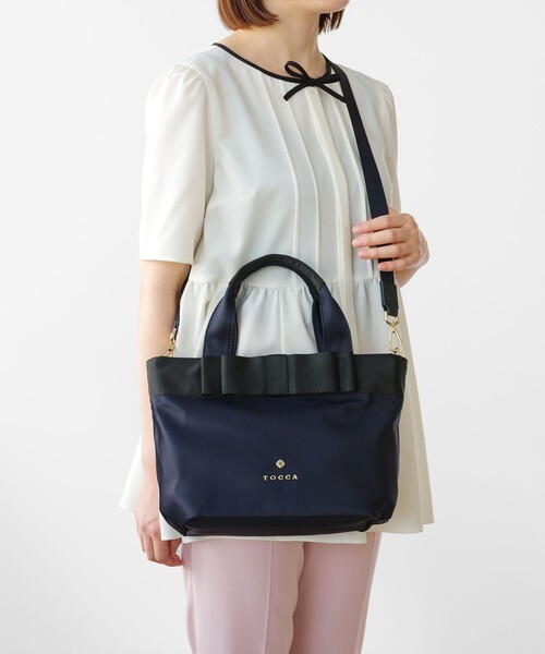 TOCCA トートバッグ RIBBON BRICK TOTE M レディース : ZOZOTOWN