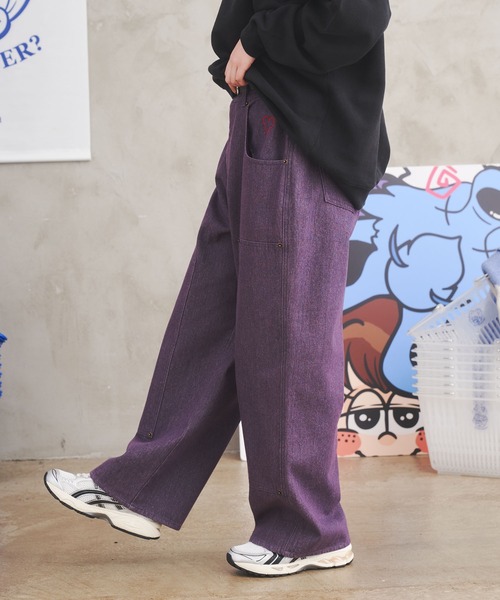 [JEMUT]★24FW★韓国人気★HOLD DOUBLE KNEE WIDE DENIM PANTS JEMUT】24FW☆ Hold Double Knee Wide Denim Pants (Jemut