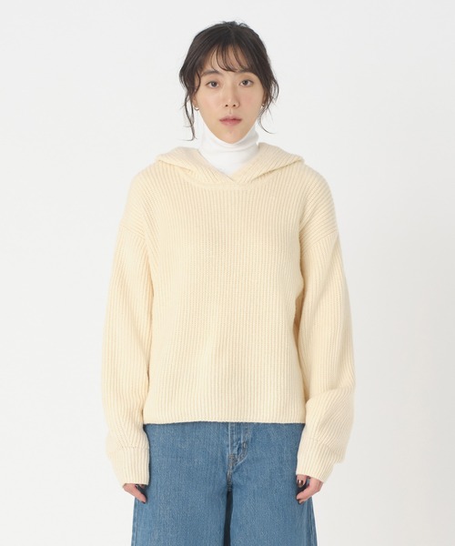 ニット セーター Levi's/リーバイス COMET フーディー ホワイト WHITE SWAN レディース