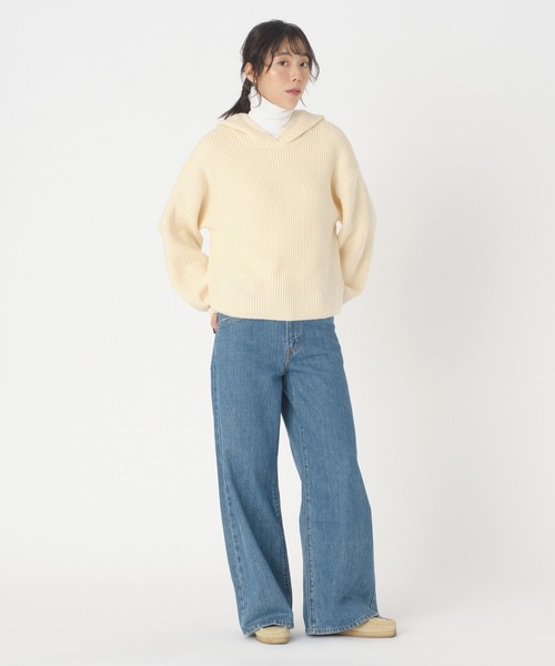 ニット セーター Levi's/リーバイス COMET フーディー ホワイト WHITE SWAN レディース Levi's ニット セーター Levi's/リーバイス COMET フーディー