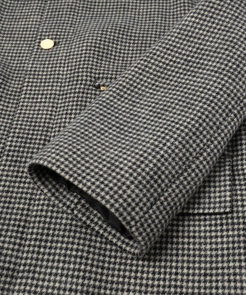 CULLNI 24-AW ウールチェックテーラードハーフコート