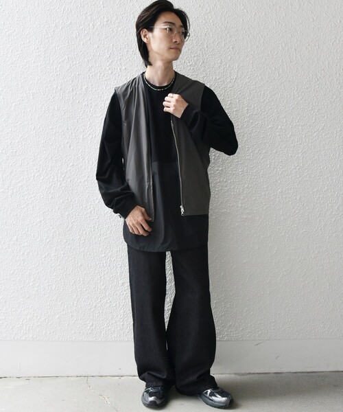 SHIPS any ベスト ジレ any: 「洗濯機可能」ダブルジップ アーバン