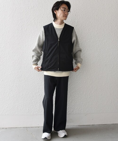 SHIPS any ベスト ジレ any: 「洗濯機可能」ダブルジップ アーバン