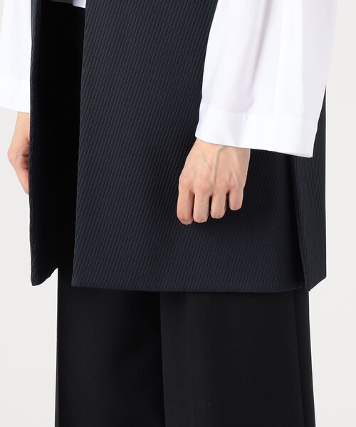 DES PRES（デプレ） ベスト ジレ ツイルジャカード クルーネックジレ