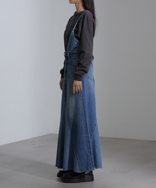 NANO universe（ナノ・ユニバース） ジャンパースカート リメイク風