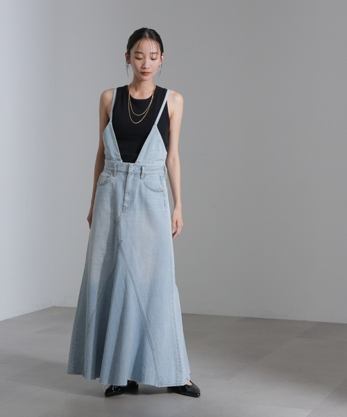 NANO universe（ナノ・ユニバース） ジャンパースカート リメイク風