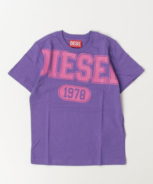 【DIESEL】KIDS ロゴ入りコットンジャージー T シャツ Jersey t-shirt and bermuda shorts set with logo D Diesel
