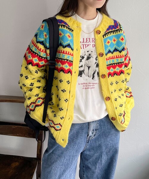 FEDELI 売れ筋商品|||フェデーリ カーディガン アウター レディース Cardigans Green fredy emue カーディガン 「GREEN BUTTER/グリーンバター