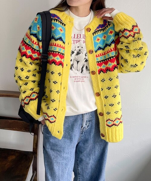 スンミン着用　グリーンバター　ニットカーディガン fredy emue カーディガン 「GREEN BUTTER/グリーンバター