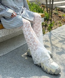 新品未使用　エリー　ジョーゼットパンツ　白 新品未使用 エリー ジョーゼットパンツ 白