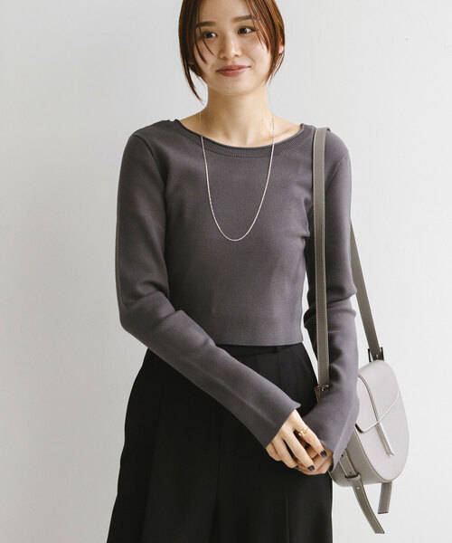 NOBLE ニット セーター 2wayスムースクロップドニット