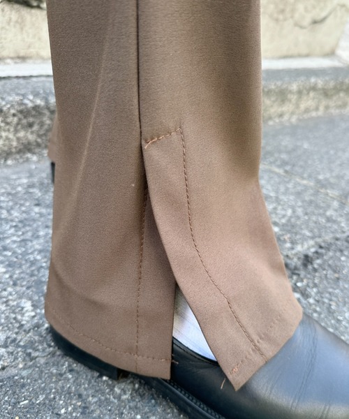 link lot スラックス ベーシックスリットフレアスラックス メンズ