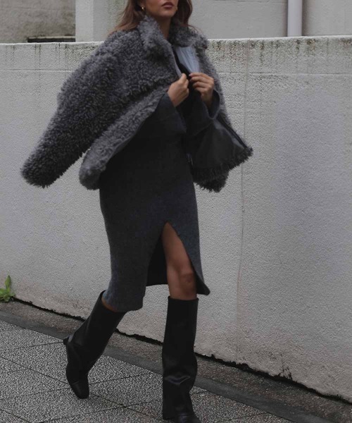 エストレジャ　esutoreja プードルファージャケット esutoreja（エストレジャ） コート アウター プードルファーミドル